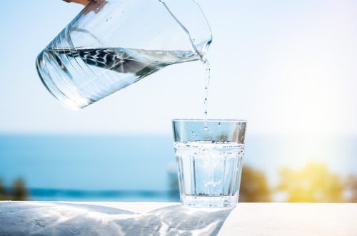 Bonaire drinking water from the sea