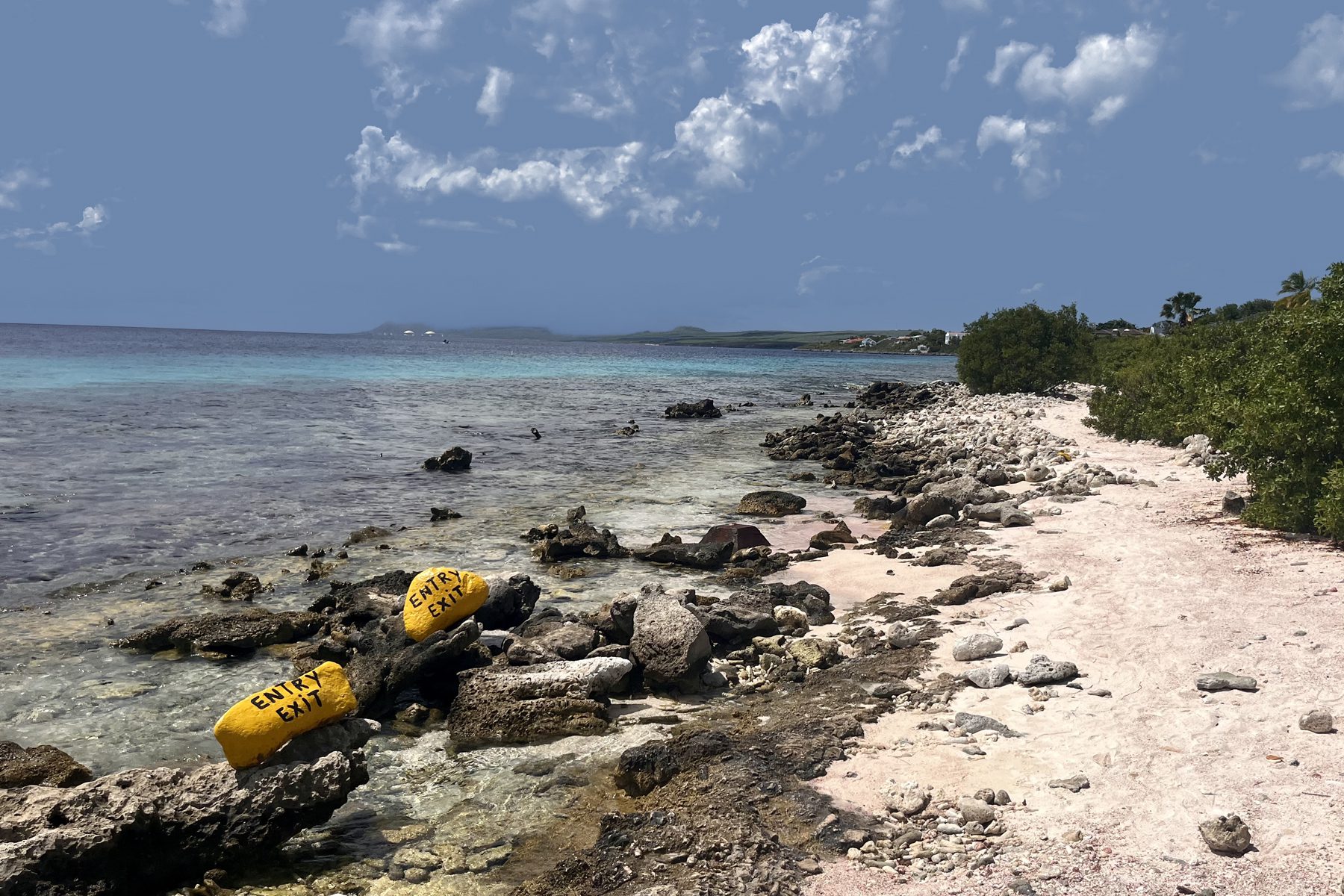 Entry / exit duiksites Bonaire